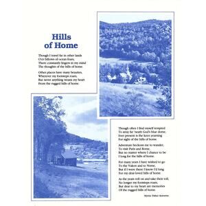 Hills Of Home Myrtie Fisher Seaverns 1980s Poem Retro Kitsch Wall Art SE6